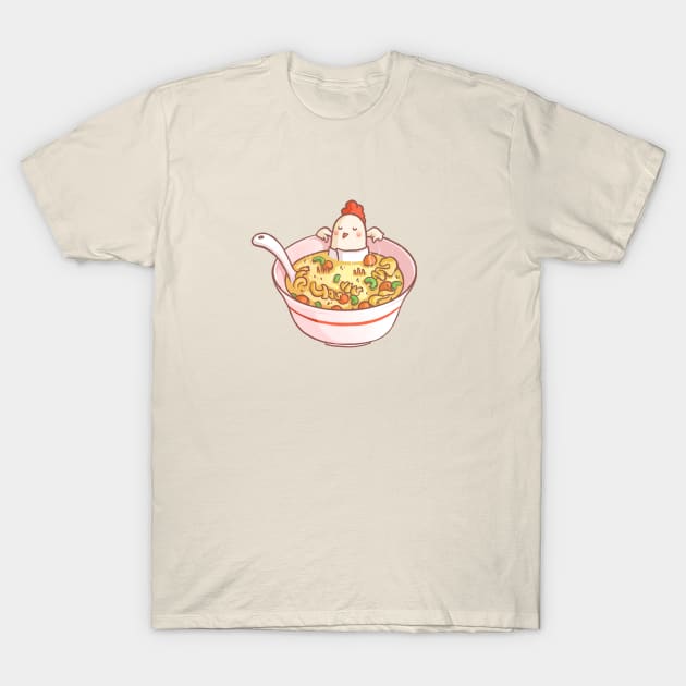 Chicken Noodle Onsen T-Shirt by mschibious